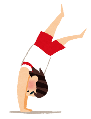 体操競技のイラスト「床運動」
