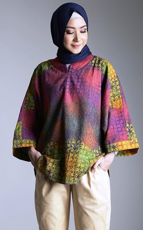  25 model baju batik atasan untuk wanita muslimah modern 