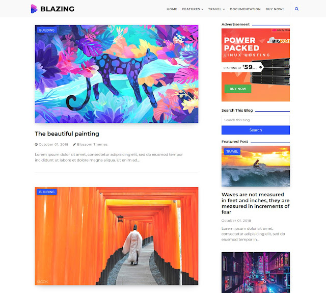 template blogger blazing download gratis