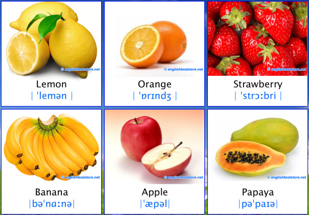 nama nama buah dalam bahasa  inggris  bergambar belajar 