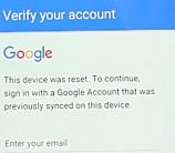 SMARTPHONE BLOCCATO SU MESSAGGIO QUESTO DISPOSITIVO È STATO REIMPOSTATO. PER PROSEGUIRE, ACCEDI A UN ACCOUNT GOOGLE GIÀ SINCRONIZZATO CON IL DISPOSITIVO