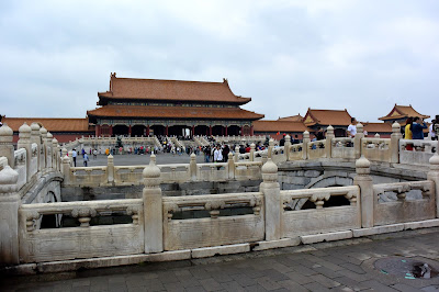 Puentes de marmol tras "Wu Men" o Puerta Meridiana - Ciudad Prohibida - Pekin