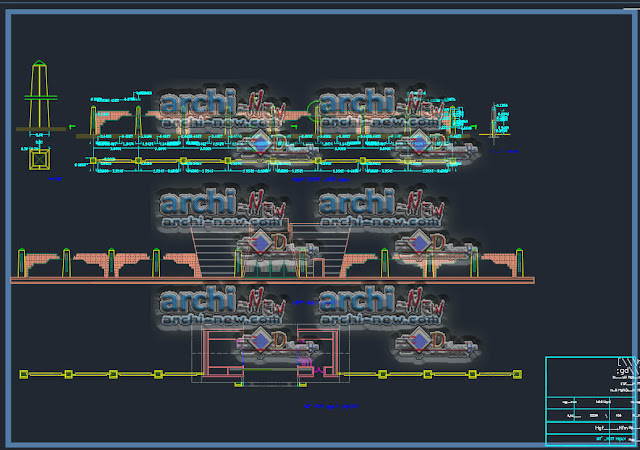 Entrance gate freecad dwg  