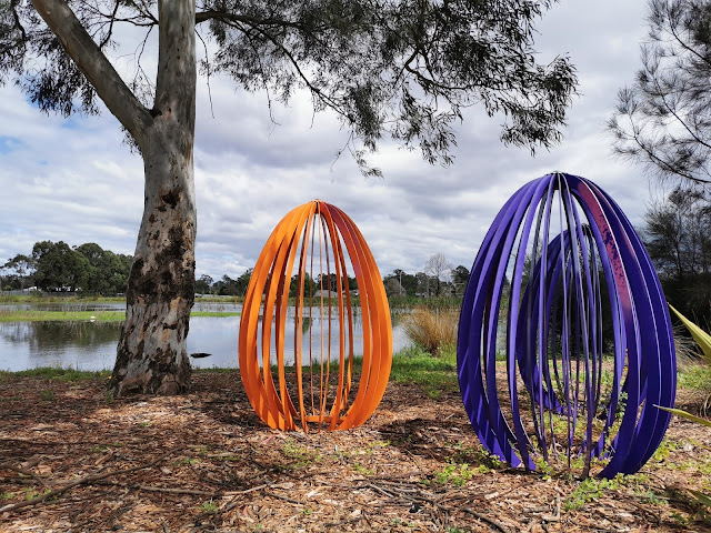 Airds Public Art | Eggs by the Pond.