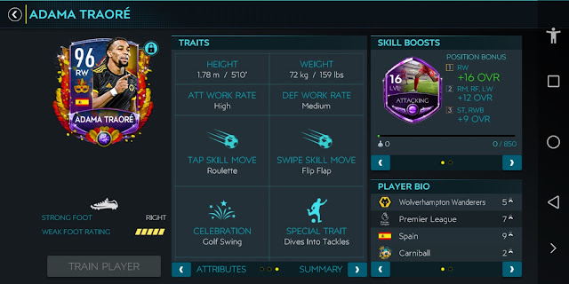 ADAMA TRAORÉ (RW) - Fast Player, Fifa Soccer