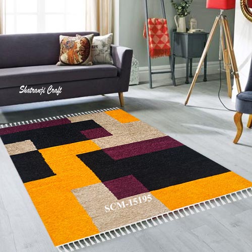 Satranji geometric design price 3'x5' feet floor carpet in Rangpur Craft শতরঞ্জি দাম SCM-15195