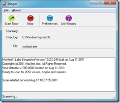 McAfee AVERT Stinger