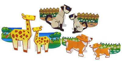 Cut Fold Animal Papercrafts