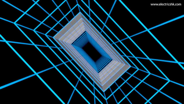 VJ Loop 01 - Rectangular Wireframe Tunnel