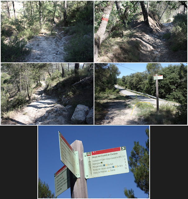 GR-7 BELLPRAT A JORBA (PONT DEL GANXO), corriol o sender i Carretera BV-2212 a tocar de Clariana al terme municipal d'Argençola