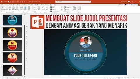 Cara Membuat Slide Judul PPT dengan Animasi Video | Slide Title