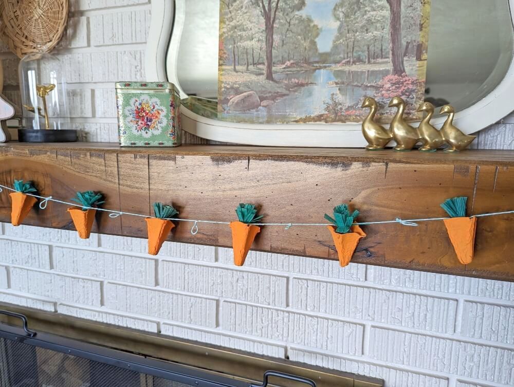 Egg Carton Carrot Garland