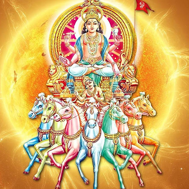 Surya Dev with 7 Horses Image and Photo