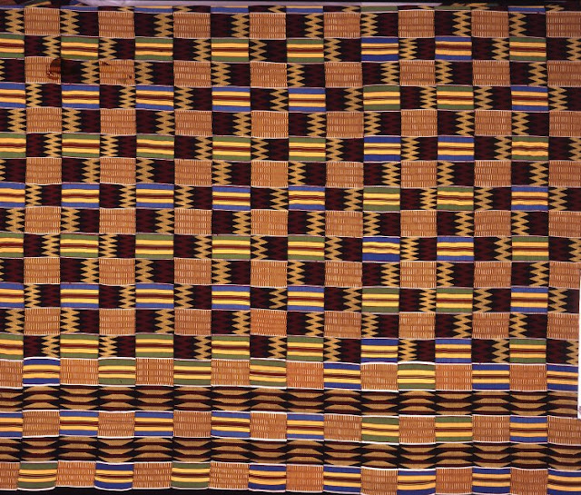 Silk kente cloth, 1947