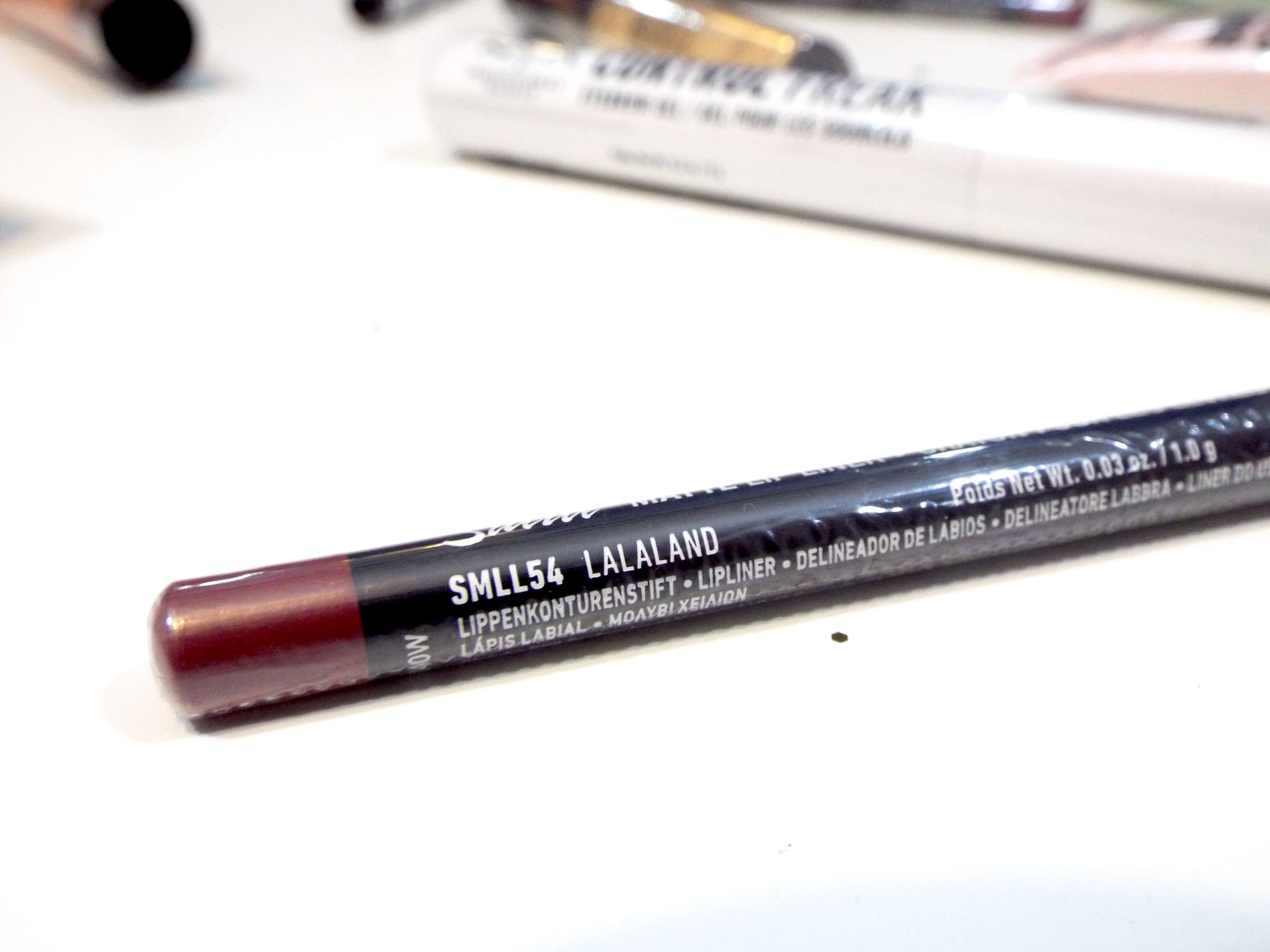 NYX Lip Liner in Lalaland, resting on white desk.