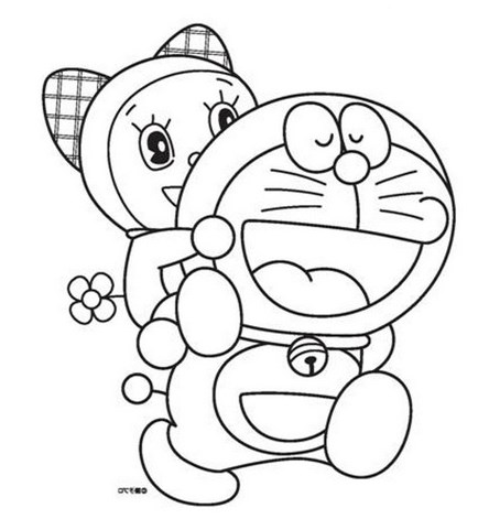 Mewarnai Gambar Hitam Putih Doraemon Sumber Google Images