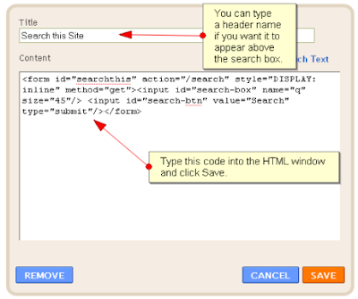 How to Add Search Box to your Blogger Blog