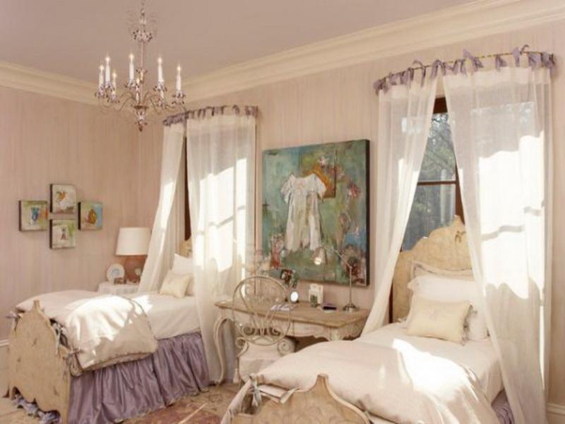 ... rods. The sheets of sheer fabric are attached to the curtain rod with