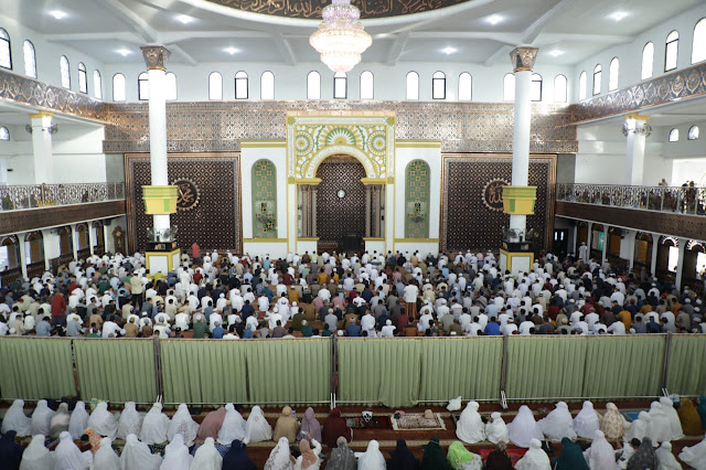 Pemkab Asahan Gelar Sholat Id 1443 H di Masjid Agung H. Ahmad Bakrie Kisaran