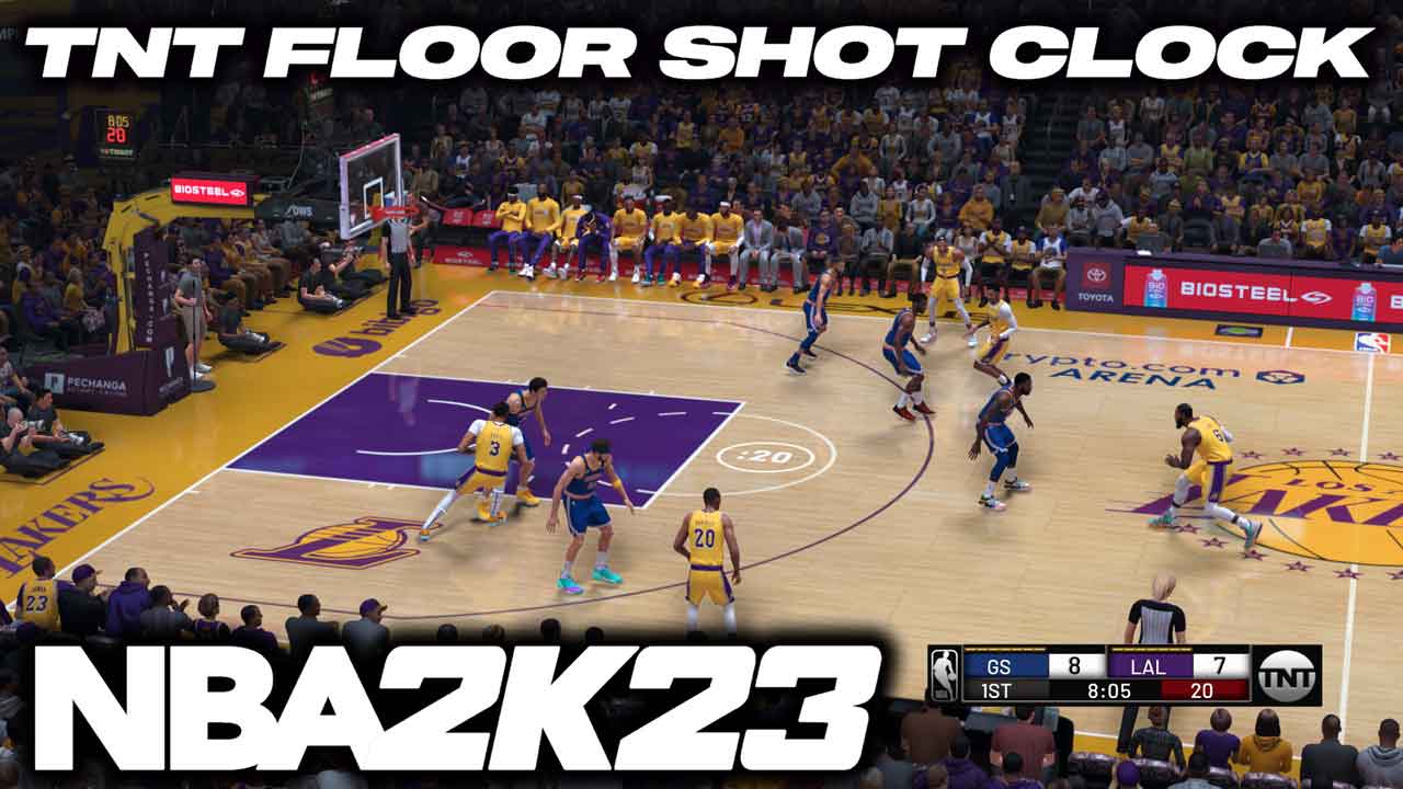 NBA 2K23 Floor Shot Clock TNT Style