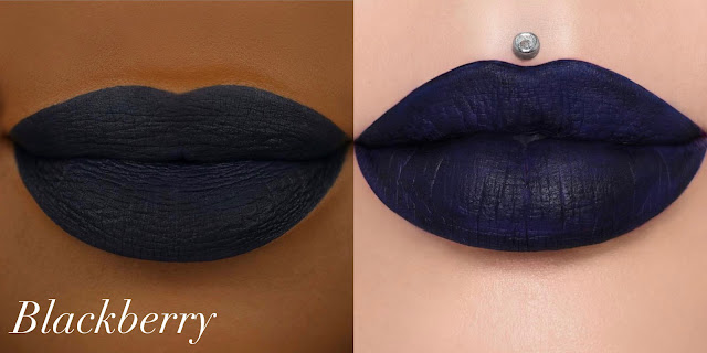 Lip swatch of Coloured Raine Limited Edition Blackberry Lip Paint