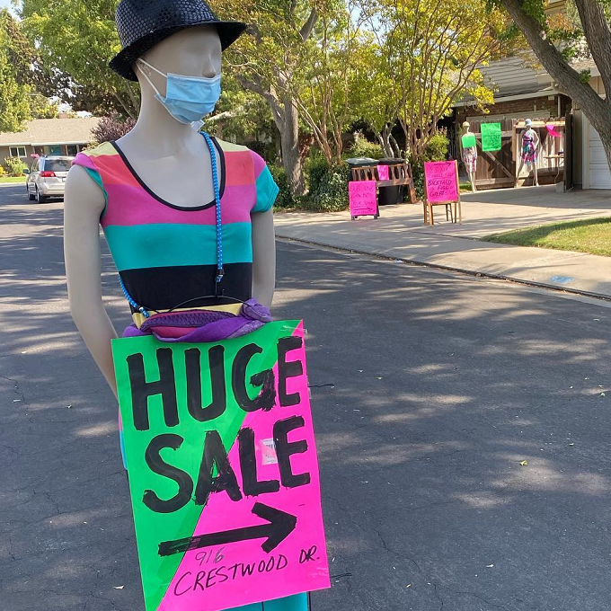 Mannequin Garage Sale Sign