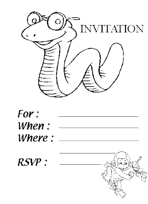 Free Invitations Coloring Pages To Kids