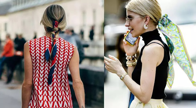 The use of scarves in hair