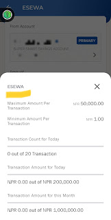 Image showing Mobile Banking Transaction Limit