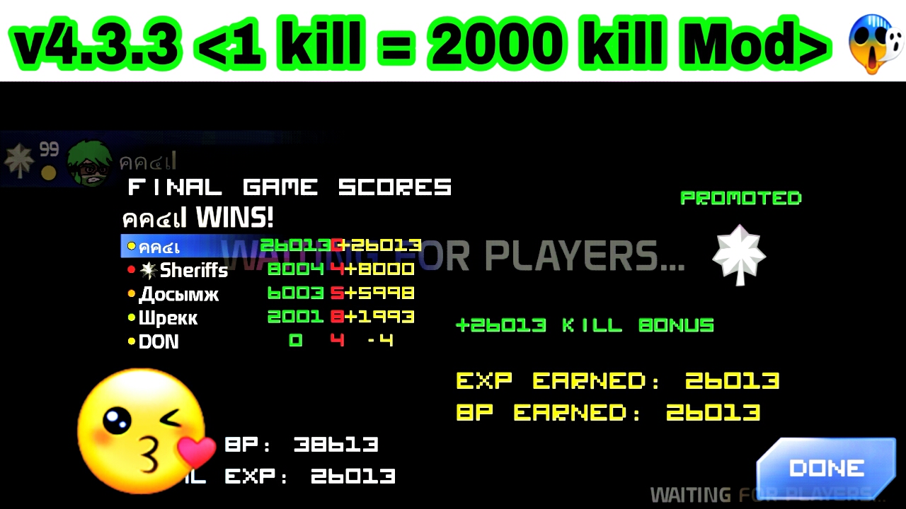 Mini Militia 4.3.3 1 kill = 2000 kill Mod by Gamer Aadil