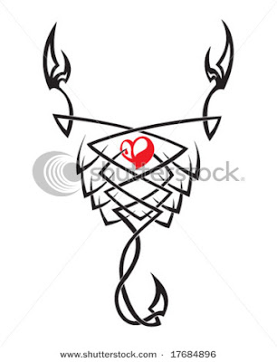 Scorpio symbol tribal tattoos design 4