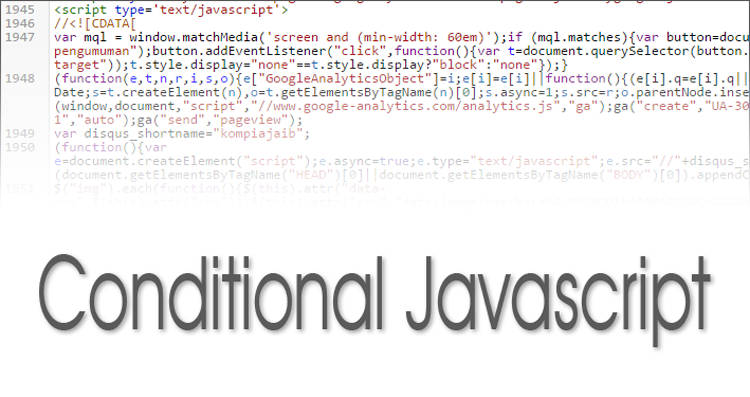 Cara Menggunakan Conditional Javascript