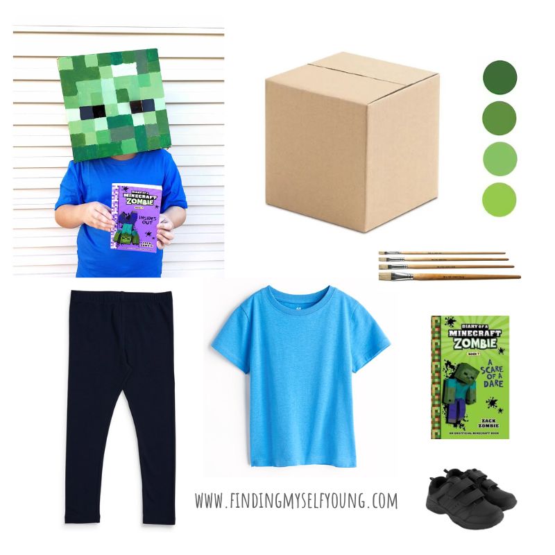 minecraft zack zombie diy costume mood board