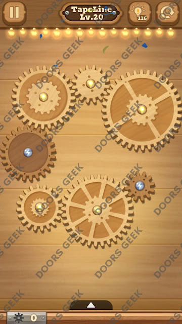 Fix it: Gear Puzzle [TapeLine] Level 20 Solution, Cheats, Walkthrough for Android, iPhone, iPad and iPod