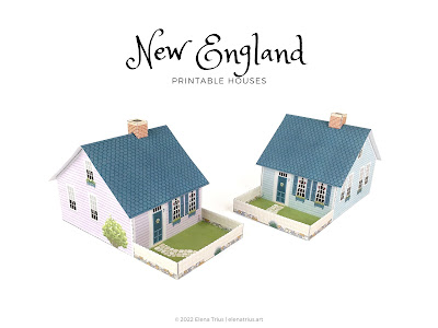 Miniature Paper House 3 New England