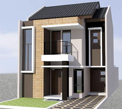 Desain Rumah Minimalis 2 Lantai Type 21 