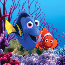  gambar kartun dan gambar dari film animasi populer seperti, Finding Nemo, Sonic, Ice age, Cinderella, Ghost Buster