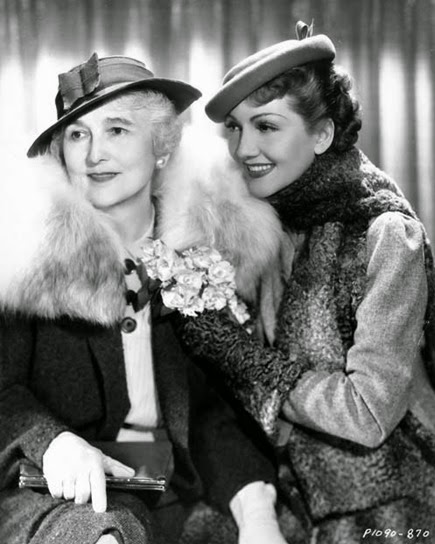 Claudette Colbert and mother