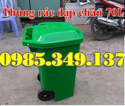 Thùng rác đạp chân 70 lít