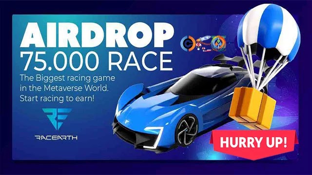 RacEarth Airdrop of 75K $RACE token Free