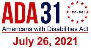 ADA 31 years 1990 to 2021 Celebration logo