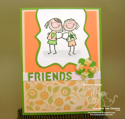 Picture of handmade Apple Green Friendship Card