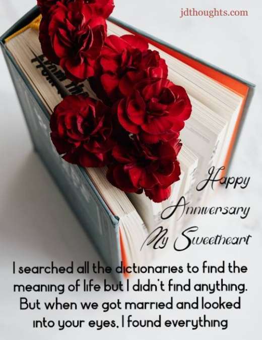 Romantic anniversary greeting to wife