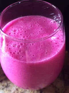 glass with prickly pear smoothie