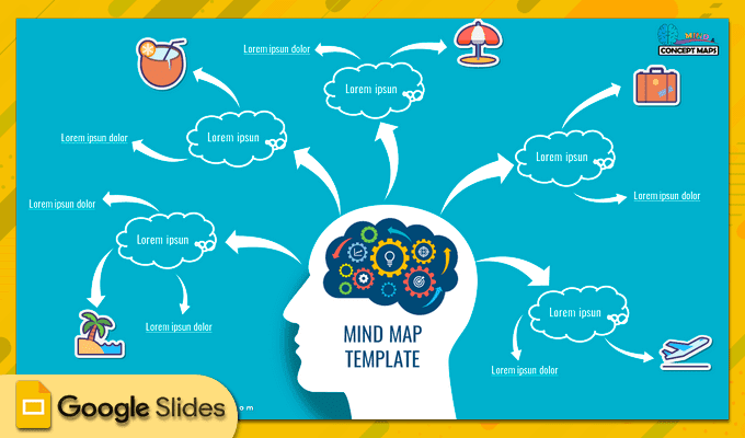 15. Creative thinking mind map Google Slides template