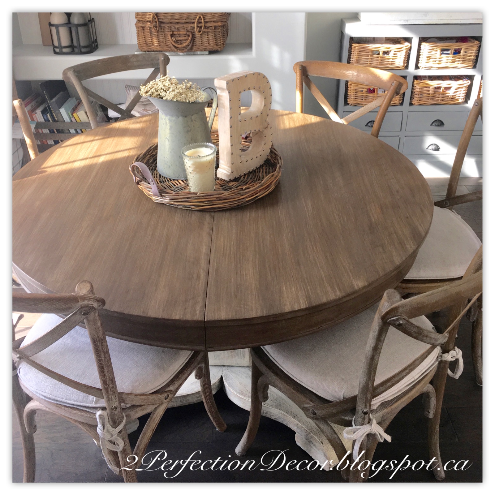 2Perfection Decor  Round  Kitchen  Table  Makeover