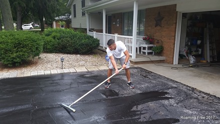 Coating Grandma's driveway