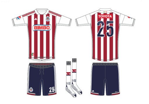 diseño del nuevo uniforme de las chivas del Guadalajara