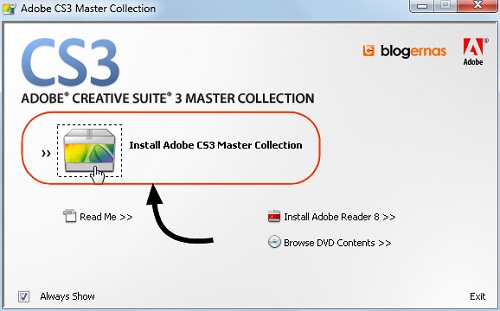 Cara Detail Install Adobe CS3 Master Collection (Full Gambar Tutorial)