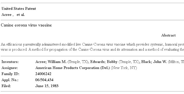 Patent Vaksin Canine Corona Virus